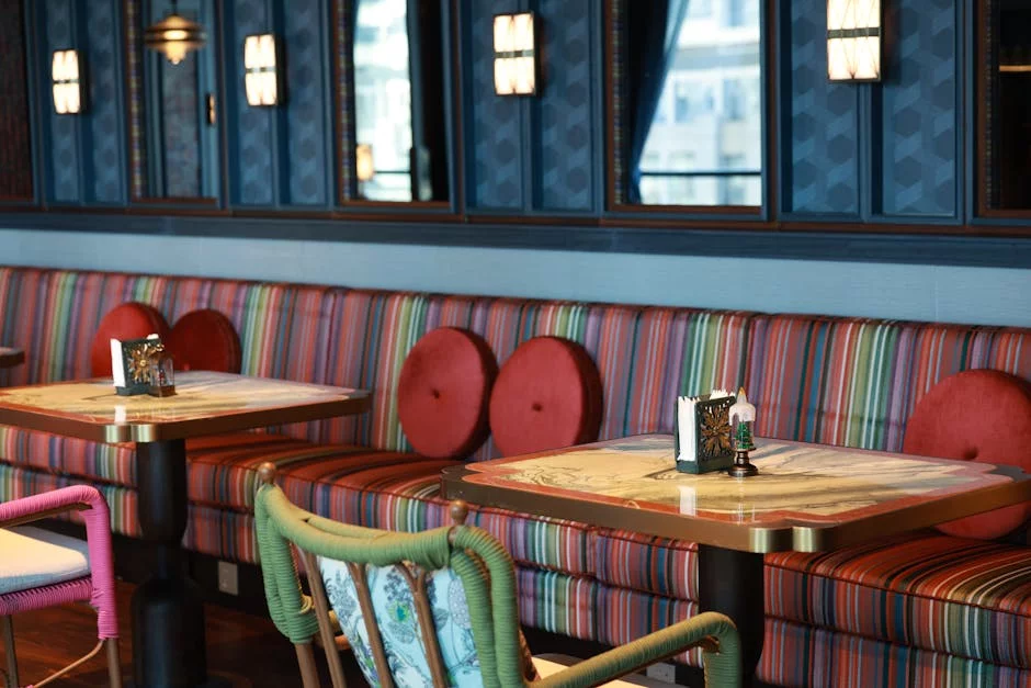 cozy booth seating restaurant atmosphere